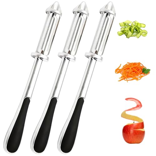 Swivel Gemüseschäler, 3 ni 1 Stainless Steel Multifunctional Veggie Peeler Schälen, Fetzen und Löcher, Kartoffelschäler, Gemüseschäler, Apfelschäler für die Küche, Obst, Karotte, Gemüse (3pcs) Swivel Gemüseschäler, 3 ni 1 Stainless Steel Multifunctional Veggie Peeler Schälen, Fetzen und Löcher, Kartoffelschäler, Gemüseschäler, Apfelschäler für die Küche, Obst, Karotte, Gemüse (3pcs) von ComedyKing