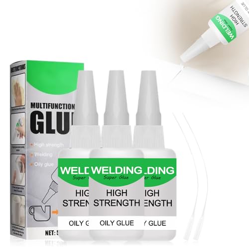 Welding High-strength Oily Glue, 50g Schweißen von Hochfestem öligem Kleber, Universal Wasserdichter Superkleber, Multifungctional Glue Extra Stark für Kunststoff Metall Harz (3) von ComedyKing