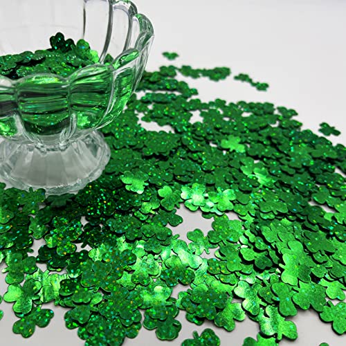 Tausende grüne Konfetti-Glitzer, St. Patrick's Day, Glückskleeblatt, Ausschnitte, Glitzer, irische Tischstreuung für St. Patrick's Dekorationen (glänzendes Grün) von Comemela