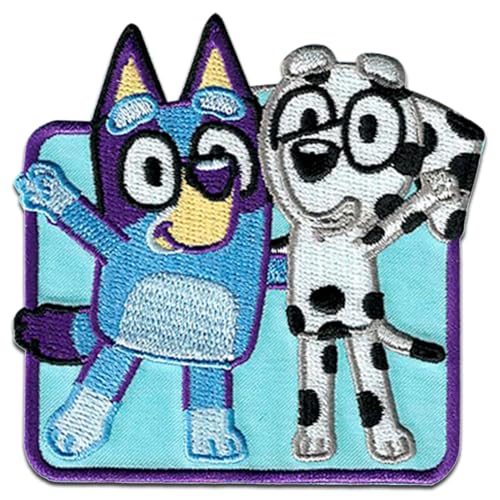 Comercial Mercera, Aufnäher Patches, Bluey, Zeichen Bluey und Chloe, Blau Farbe, Aufnäher Ideal für Mützen, Jacken, T-Shirts oder Schultaschen, 100% Polyester, 6x8 Zentimeter Comercial Mercera, Aufnäher Patches, Bluey, Zeichen Bluey und Chloe, Blau Farbe, Aufnäher Ideal für Mützen, Jacken, T-Shirts oder Schultaschen, 100% Polyester, 6x8 Zentimeter von Comercial Mercera