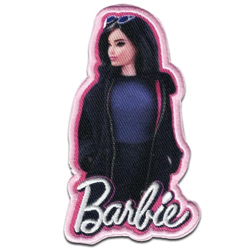 Comercial Mercera Barbie © Winterjacke schwarze Haare - Aufnäher, Bügelbild, Aufbügler, Applikationen, Patches, Flicken, zum aufbügeln, Größe: 8,1 x 5,2 cm von Comercial Mercera
