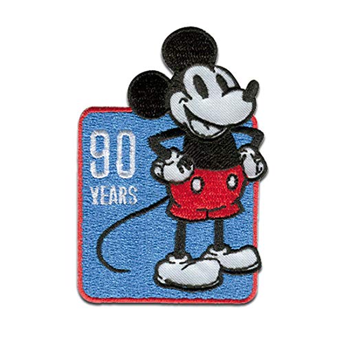 Comercial Mercera Disney © Mickey Mouse 90 Jahre - Aufnäher, Bügelbild, Aufbügler, Applikationen, Patches, Flicken, Zum Aufbügeln, Größe: 5,0 x 7,5 cm von Comercial Mercera