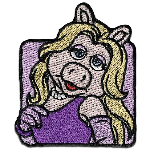 Comercial Mercera Disney © The Muppets Miss Piggy Comic - Aufnäher, Bügelbild, Aufbügler, Applikationen, Patches, Flicken, Zum Aufbügeln, Größe: 7,2 x 6,1 cm von Comercial Mercera