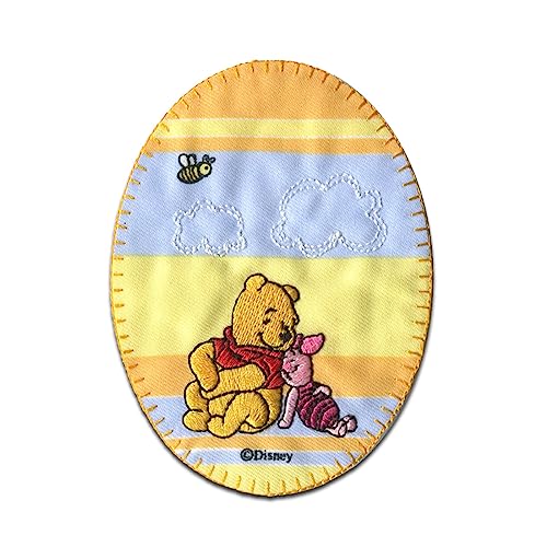 Comercial Mercera Disney © Winnie Pooh Und Ferkel Biene - Aufnäher, Bügelbild, Aufbügler, Applikationen, Patches, Flicken, Zum Aufbügeln, Größe: 10,7 x 8 cm von Comercial Mercera