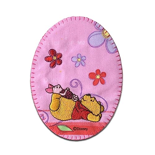 Comercial Mercera Disney © Winnie Pooh Und Ferkel Liegen - Aufnäher, Bügelbild, Aufbügler, Applikationen, Patches, Flicken, Zum Aufbügeln, Größe: 10,7 x 8 cm von Comercial Mercera