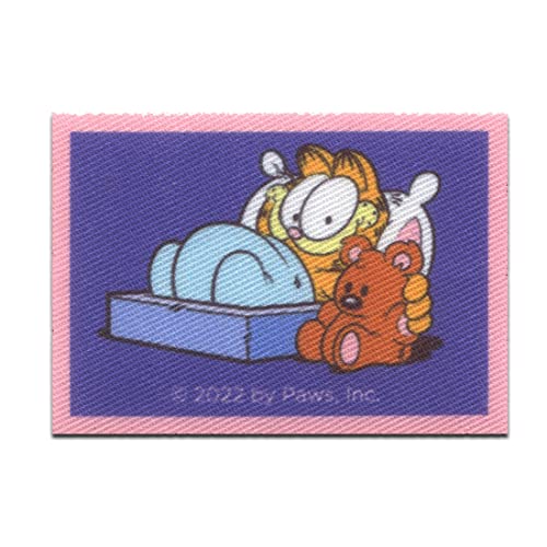 Comercial Mercera Garfield © Bett Comic Katze gedruckt - Aufnäher, Bügelbild, Aufbügler, Applikationen, Patches, Flicken, zum aufbügeln, Größe: 6,7 x 4,7 cm von Comercial Mercera