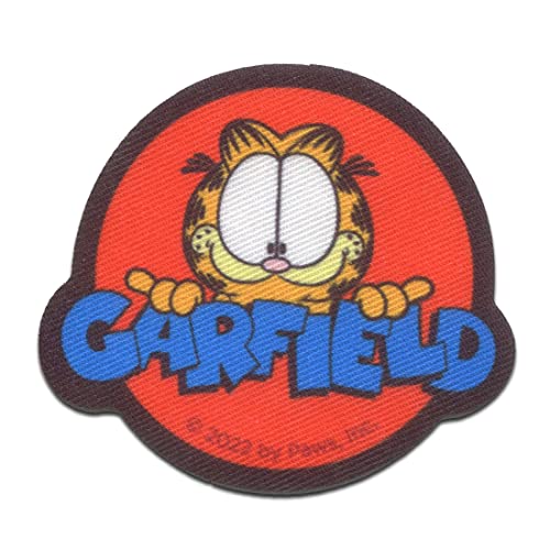 Comercial Mercera Garfield © Logo Comic Katze gedruckt - Aufnäher, Bügelbild, Aufbügler, Applikationen, Patches, Flicken, zum aufbügeln, Größe: 6,8 x 6,2 cm von Comercial Mercera