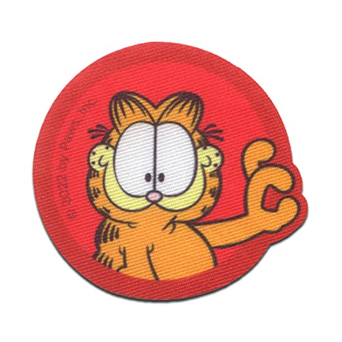 Comercial Mercera Garfield © OK Comic Katze gedruckt - Aufnäher, Bügelbild, Aufbügler, Applikationen, Patches, Flicken, zum aufbügeln, Größe: 6,5 x 6 cm von Comercial Mercera