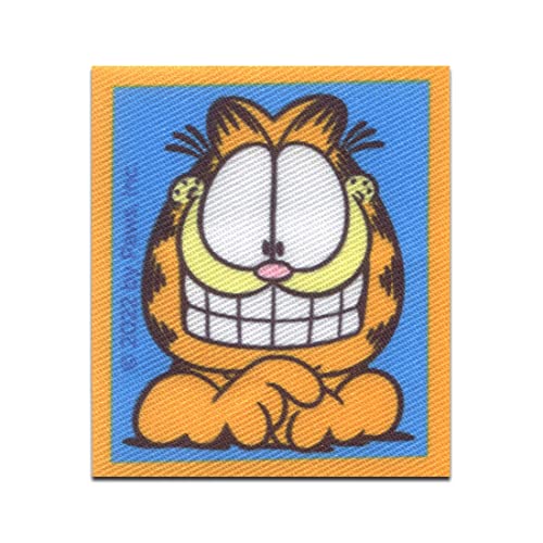 Comercial Mercera Garfield © lacht Comic Katze gedruckt - Aufnäher, Bügelbild, Aufbügler, Applikationen, Patches, Flicken, zum aufbügeln, Größe: 5,4 x 6,2 cm von Comercial Mercera