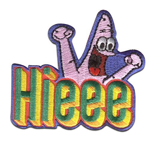 Comercial Mercera SpongeBob Patrick Star Hieee Stickerei - Aufnäher Aufnäher Aufnäher Applikation für Kleidung, Größe: 6,1 * 6,4 cm von Comercial Mercera