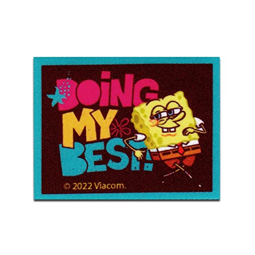 Comercial Mercera SpongeBob Schwammkopf © Doing my best gedruckt - Aufnäher, Bügelbild, Aufbügler, Applikationen, Patches, Flicken, zum aufbügeln, Größe: 6,4 x 5 cm von Comercial Mercera