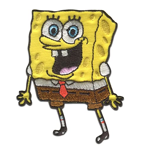 Comercial Mercera SpongeBob Stickerei - Aufnäher zum Aufbügeln, bestickt, Applikation für Kleidung, Größe: 5,1 x 7,4 cm von Comercial Mercera