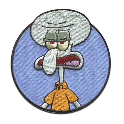 Comercial Mercera SpongeBob Tintenfisch Tentakel Stickerei - Aufnäher Aufnäher Stickerei Applikation für Kleidung, Größe: 6,4 * 6,7 cm von Comercial Mercera