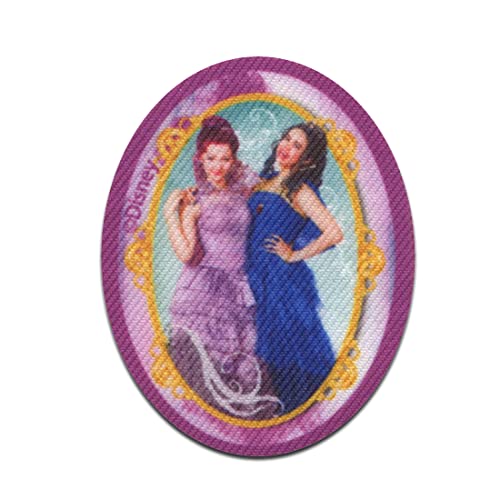 Disney © Descendants Die Nachkommen Mal & Evie - Aufnäher, Bügelbild, Aufbügler, Applikationen, Patches, Flicken, zum aufbügeln, Größe: 6,2 x 4,7 cm von Comercial Mercera