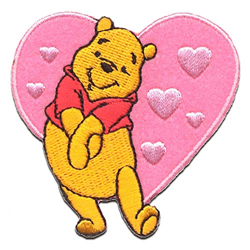 Disney Winnie Puuh Herz Dekorativer Aufnäher zum Aufbügeln 6,2 x 6,1 cm von Comercial Mercera