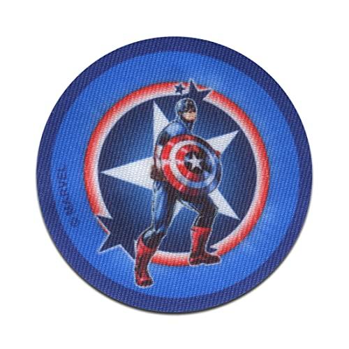 Marvel © Avengers Captain America Comic Stern - Aufnäher, Bügelbild, Aufbügler, Applikationen, Patches, Flicken, zum aufbügeln, Größe: 6,3 x 6,3 cm von Comercial Mercera