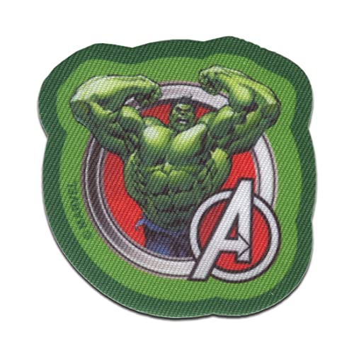 Marvel © Avengers Hulk Comic 1 - Aufnäher, Bügelbild, Aufbügler, Applikationen, Patches, Flicken, zum aufbügeln, Größe: 6,2 x 6,1 cm von Comercial Mercera