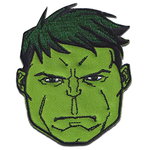 Marvel © Avengers Hulk Head – Aufnäher zum Aufbügeln, selbstklebend, Größe: 7,9 x 6,5 cm von Comercial Mercera