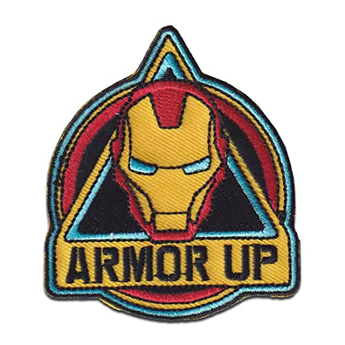Marvel © Avengers Iron Man Armor Up - Aufnäher, Bügelbild, Aufbügler, Applikationen, Patches, Flicken, zum aufbügeln, Größe: 7,1 x 6,1 cm von Comercial Mercera