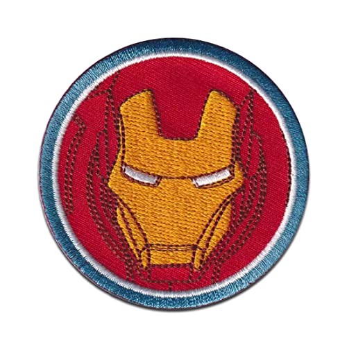 Marvel © Avengers Iron Man Button Comic - Iron on Patches Klebe-Emblem Aufkleber Applikationen, Größe: 6,1 x 6,1 cm von Comercial Mercera