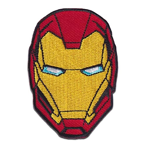 Marvel © Avengers Iron Man Head - Iron on Patches Aufkleber Aufkleber Applikationen, Größe: 7 x 4,7 cm von Comercial Mercera
