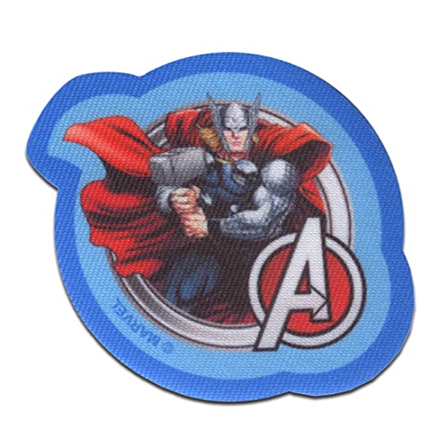 Marvel © Avengers Thor Comic 2 - Aufnäher, Bügelbild, Aufbügler, Applikationen, Patches, Flicken, zum aufbügeln, Größe: 6,6 x 5,8 cm von Comercial Mercera