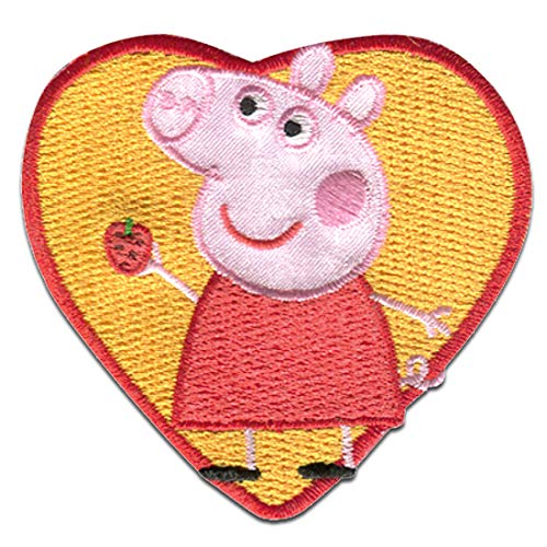 Peppa Pig Aufnäher "Herz", bestickt, 6,5 x 6,3 cm Peppa Pig Aufnäher "Herz", bestickt, 6,5 x 6,3 cm von Comercial Mercera