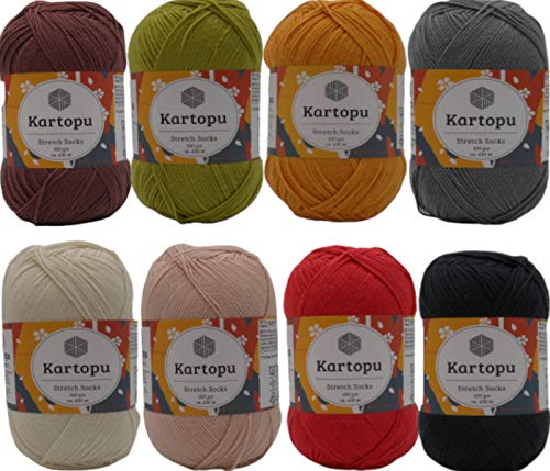 8 x100gr Stretch - Sockenwolle uni - Das Sockengarn auch für Wollallergiker- Tierhaarfreies Strumpfgarn-100gr 430m Lauflänge- Ökotexzertifiziert 8 x100gr Stretch - Sockenwolle uni - Das Sockengarn auch für Wollallergiker- Tierhaarfreies Strumpfgarn-100gr 430m Lauflänge- Ökotexzertifiziert von Comfort Wolle