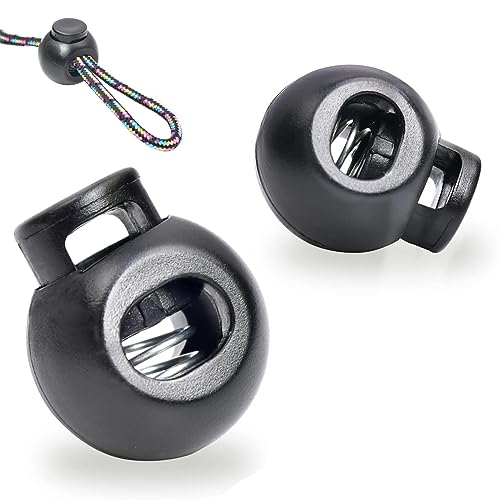 10 Stück 1-Loch Kordel Stopper, bis Ø 5 mm Kordeln, Einloch Kordelklemme aus Kunststoff, Schwarz Schnurstopper, Band Klemme für Jacke Sportkleidung Rucksack Gummikordel Stopper 10 Stück 1-Loch Kordel Stopper, bis Ø 5 mm Kordeln, Einloch Kordelklemme aus Kunststoff, Schwarz Schnurstopper, Band Klemme für Jacke Sportkleidung Rucksack Gummikordel Stopper von Comforty