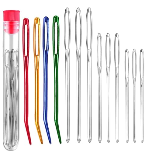 Comforty 16tlg. GroßäUgiges Nadelset, Wollnadel zum Vernähen 4 GrößEn Groß Auge Stumpfe Nadel, Hand NäHnadel, Zum Weben Wolle HandgenäHtes Leder Comforty 16tlg. GroßäUgiges Nadelset, Wollnadel zum Vernähen 4 GrößEn Groß Auge Stumpfe Nadel, Hand NäHnadel, Zum Weben Wolle HandgenäHtes Leder von Comforty