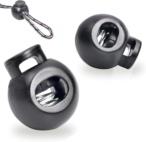 20 Stück 1-Loch Kordel Stopper, bis Ø 5 mm Kordeln, Einloch Kordelklemme aus Kunststoff, Schwarz Schnurstopper, Band Klemme für Jacke Sportkleidung Rucksack Gummikordel Stopper 20 Stück 1-Loch Kordel Stopper, bis Ø 5 mm Kordeln, Einloch Kordelklemme aus Kunststoff, Schwarz Schnurstopper, Band Klemme für Jacke Sportkleidung Rucksack Gummikordel Stopper von Comforty