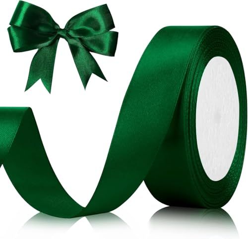23 Meter Geschenkband Dunkelgrün 25mm Satinband Bänder,Breit Schleifenband Dekoband Stoffband für Geschenkverpackung,Kunsthandwerk,Haarschleifen,Blumenstrauß,Dekoration 23 Meter Geschenkband Dunkelgrün 25mm Satinband Bänder,Breit Schleifenband Dekoband Stoffband für Geschenkverpackung,Kunsthandwerk,Haarschleifen,Blumenstrauß,Dekoration von Comforty