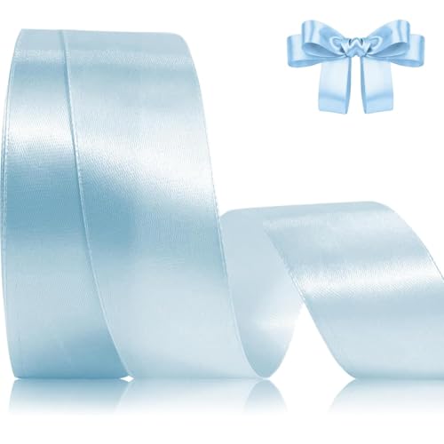 23 Meter Geschenkband Himmelblau 25mm Satinband Bänder,Breit Schleifenband Dekoband Stoffband für Geschenkverpackung,Kunsthandwerk,Haarschleifen,Blumenstrauß,Dekoration 23 Meter Geschenkband Himmelblau 25mm Satinband Bänder,Breit Schleifenband Dekoband Stoffband für Geschenkverpackung,Kunsthandwerk,Haarschleifen,Blumenstrauß,Dekoration von Comforty
