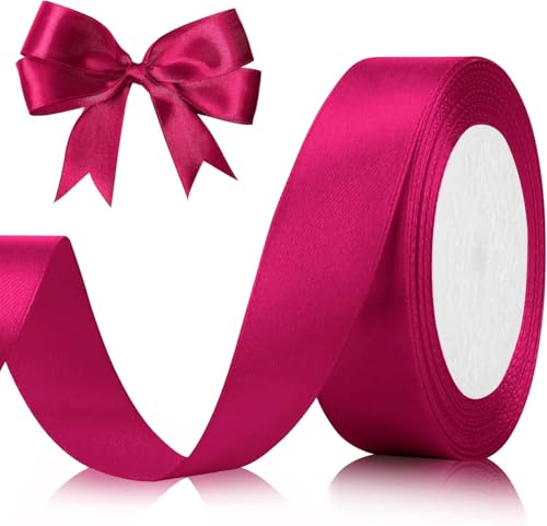 23 Meter Geschenkband Rosarot 25mm Satinband Bänder,Breit Schleifenband Dekoband Stoffband für Geschenkverpackung,Kunsthandwerk,Haarschleifen,Blumenstrauß,Dekoration 23 Meter Geschenkband Rosarot 25mm Satinband Bänder,Breit Schleifenband Dekoband Stoffband für Geschenkverpackung,Kunsthandwerk,Haarschleifen,Blumenstrauß,Dekoration von Comforty