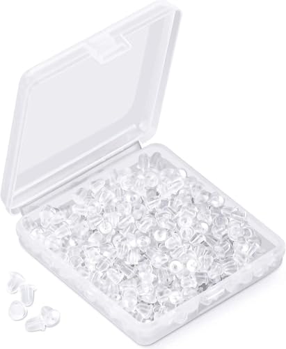 Comforty 300 Stück Ohrstecker Verschluss, Ohrring Stopper Silikon für Basteln, Schmuckanbringen, Frauen Ohrringe Comforty 300 Stück Ohrstecker Verschluss, Ohrring Stopper Silikon für Basteln, Schmuckanbringen, Frauen Ohrringe von Comforty