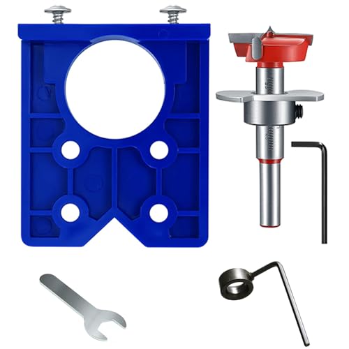 35-mm-Scharnierschablone, versteckte Scharnier-Bohrlehre, Bohrer-Buchsen-Set, Scharnier-Bohrlehre, Bohrführung, Schrankscharnier-Montageplatte, Scharnier-Bohrlehre, Riemenwerkzeug 35-mm-Scharnierschablone, versteckte Scharnier-Bohrlehre, Bohrer-Buchsen-Set, Scharnier-Bohrlehre, Bohrführung, Schrankscharnier-Montageplatte, Scharnier-Bohrlehre, Riemenwerkzeug von Comforty