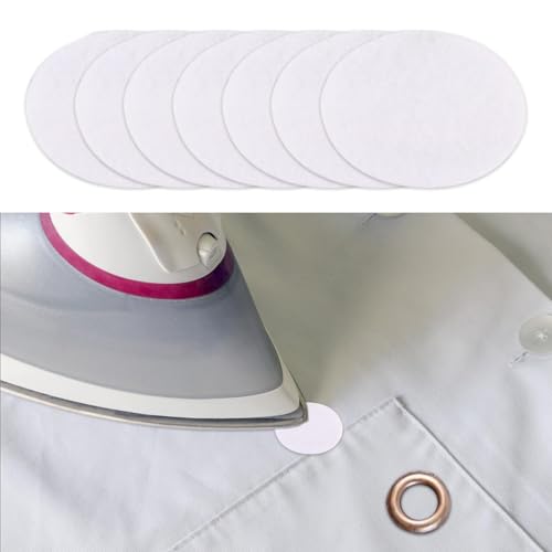 Löcherverstärker Selbstklebender Volumen-Vlies für Ösen und Bügel – 120 Stück weißes Patch mit 20 mm, perfekt für Jeans, Jacken und Sportbekleidung, langlebige Haft von Comforty