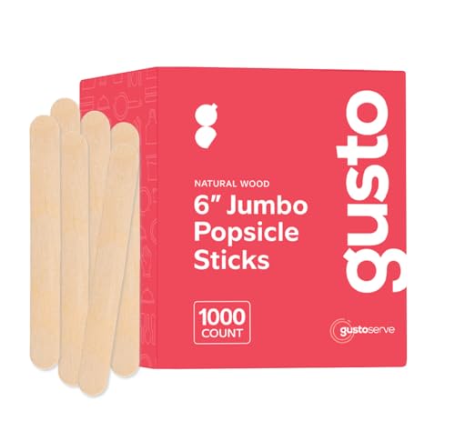 Jumbo-Holz-Mehrzweckstäbe, 15,2 cm, zum Basteln, Eis, Wachsen, Zungendepressor, Holzstäbchen, 1000 Stück Jumbo-Holz-Mehrzweckstäbe, 15,2 cm, zum Basteln, Eis, Wachsen, Zungendepressor, Holzstäbchen, 1000 Stück von Comfy Package