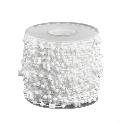 ComfyHarbor Kettenverbinder für vertikale Jalousien, 127 mm, untere Glieder, Kunststoffperlen, Ersatzzubehör für Fensterrollos, Raffrollos, Heimdekoration, Weiß, 10/20 m (10 m) von ComfyHarbor