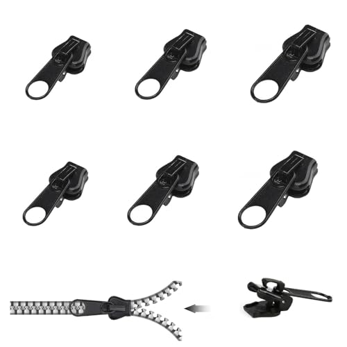 6 Stück Zipper Reparatursatz, Zipper Repair Kit Ersatz, Reißverschluss-Zange, Reißverschluss-Schieberegler, Teiliges Reißverschluss-Reparatur-Set, Abnehmbare Reißverschluss Zipper Pull Fixer von Comioke