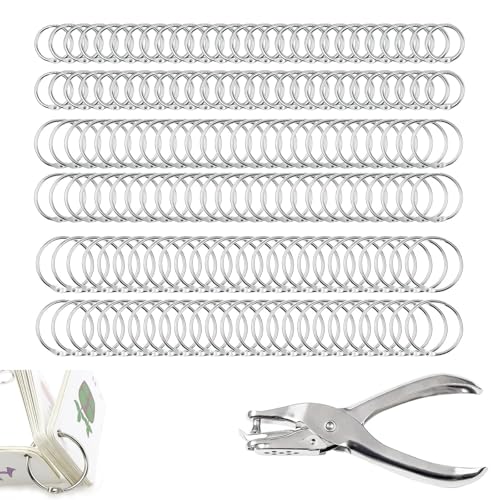 Buchringe Set, Heftringe, 90 Stück Binderinge, Binder Ringe, Buchringe Mit Lochzange, Ring Binder, Karteikarten Ringe Ringbindung Silber Buchring Für Loseblatt Scrapbook Album Buch Binden DIY(Silber) Buchringe Set, Heftringe, 90 Stück Binderinge, Binder Ringe, Buchringe Mit Lochzange, Ring Binder, Karteikarten Ringe Ringbindung Silber Buchring Für Loseblatt Scrapbook Album Buch Binden DIY(Silber) von Comioke