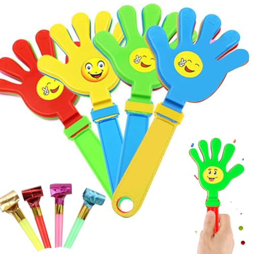 Handklöppel, Händeklatschen Spielzeug, Handklatscher Kunststoff Hand, Kunststoff Handklöppel, Requisiten für Festliche Atmosphäre, Verschiedene Händeklatschen für Partykonzerte 4 Stück Handklöppel, Händeklatschen Spielzeug, Handklatscher Kunststoff Hand, Kunststoff Handklöppel, Requisiten für Festliche Atmosphäre, Verschiedene Händeklatschen für Partykonzerte 4 Stück von Comioke