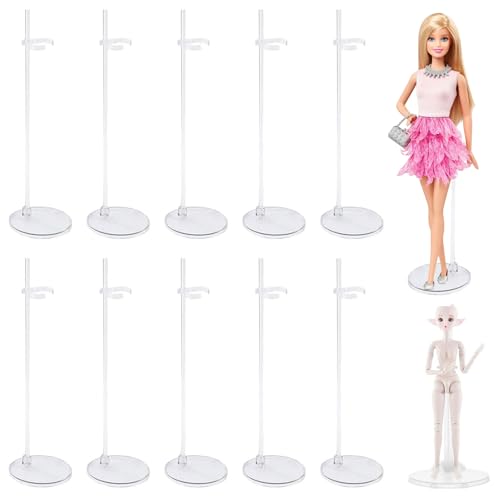 Puppenständer, Puppen Ständer Displayhalter,Verstellbar Puppenständer,Kunststoff Puppenständerhalter,Verstellbarer Mini Puppenständer Puppenzubehör,Für Puppenregal Verwendet,Transparenter,10pcs Puppenständer, Puppen Ständer Displayhalter,Verstellbar Puppenständer,Kunststoff Puppenständerhalter,Verstellbarer Mini Puppenständer Puppenzubehör,Für Puppenregal Verwendet,Transparenter,10pcs von Comioke