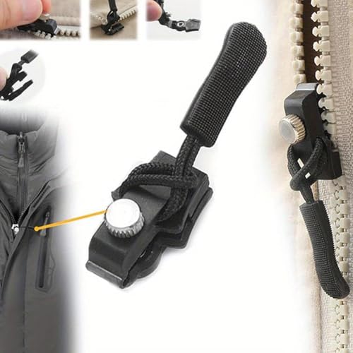 Reißverschluss Anhänger, 12 Stück Fix-Reißverschlusszieher, Reißverschlussschieber Ersatz, Universal, 3 Größen Reißverschluss Reparatur Set, Zipper Reparatur für Jacke, Rucksack, Gepäck, Schlafsack von Comioke