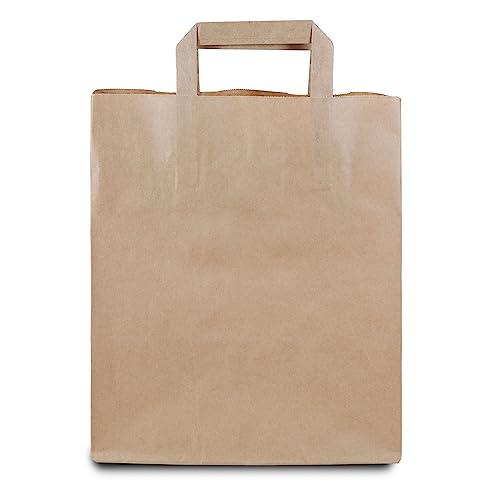 Commerline Papiertüten 250 Stück, Braun, 26+20x28 cm | Kraftpapier Tüten Klein Mit Henkel | Tragetasche Groß Papiertragetaschen Papiertüte Papiertaschen Commerline Papiertüten 250 Stück, Braun, 26+20x28 cm | Kraftpapier Tüten Klein Mit Henkel | Tragetasche Groß Papiertragetaschen Papiertüte Papiertaschen von Commerline