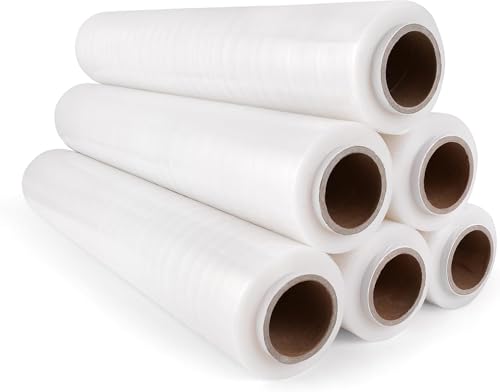 Commerline Stretchfolie-Wickelfolie Transparent 50cm 2000gr 6 Rolle-Umzugsfolie-Möbel Folie-Verpackungsfolie Commerline Stretchfolie-Wickelfolie Transparent 50cm 2000gr 6 Rolle-Umzugsfolie-Möbel Folie-Verpackungsfolie von Commerline