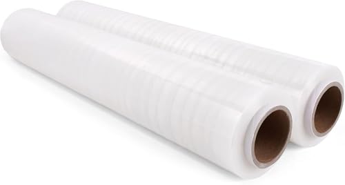 Commerline Stretchfolie-Wickelfolie Transparent 50cm 2500gr 2 Rolle-Umzugsfolie-Möbel Folie-Verpackungsfolie Commerline Stretchfolie-Wickelfolie Transparent 50cm 2500gr 2 Rolle-Umzugsfolie-Möbel Folie-Verpackungsfolie von Commerline