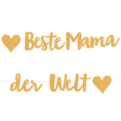 Compagno Beste Mama Girlande goldene Party für alle Mütter Mamas Muttis und Moms Feier Gratulation Jubiläum Compagno Beste Mama Girlande goldene Party für alle Mütter Mamas Muttis und Moms Feier Gratulation Jubiläum von Compagno