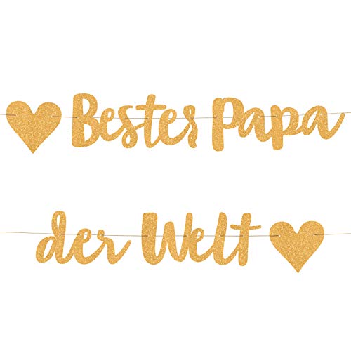 Compagno Bester Papa Girlande goldene Party für alle Väter Papas Vatis und Dads Feier Gratulation Jubiläum von Compagno