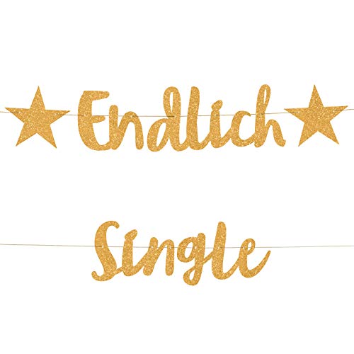 Compagno ENDLICH Single Girlande golden scheidungs Party abschiedsfeier Ehe Ende trennung Banner aufmunterung Single Compagno ENDLICH Single Girlande golden scheidungs Party abschiedsfeier Ehe Ende trennung Banner aufmunterung Single von Compagno